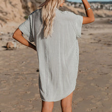 Load image into Gallery viewer, Polo Slim Tie Striped Dress
