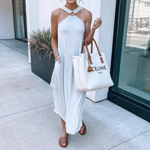 Load image into Gallery viewer, Summer Off Shoulder Halter Casual Maxi Dress
