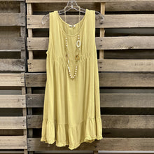 Load image into Gallery viewer, U Neck Sleeveless Stitching T-shirt Mini Dress
