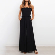 Load image into Gallery viewer, Fashion Wide Leg Casual Wrap Chest Jumpsuit
