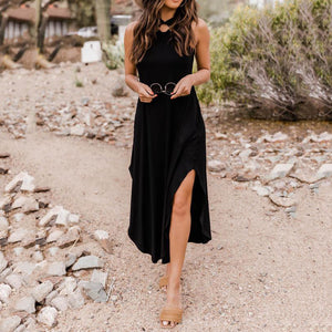Summer Off Shoulder Halter Casual Maxi Dress