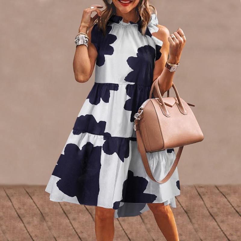 New Chic Floral Sleeveless Mini Dress