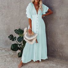 Load image into Gallery viewer, Elegant V-Neck Maxi Dress
