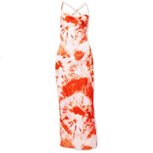 Load image into Gallery viewer, Sexy Tie Dye Backless Slim Dress
