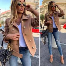 Load image into Gallery viewer, Double-Breasted Short Woolen Coat
