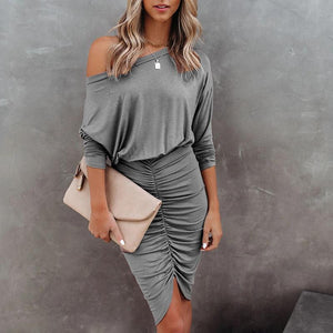 Elegant Long Sleeve Soft Bodycon Dress