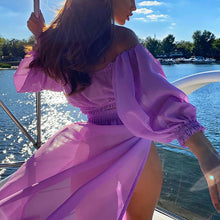 Load image into Gallery viewer, Vacation Solid Color Beach Two Piece Dress
