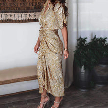 Load image into Gallery viewer, Elegant Fashion Printed V-Neck Maxi Dress

