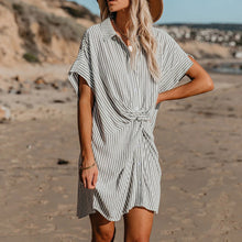 Load image into Gallery viewer, Polo Slim Tie Striped Dress
