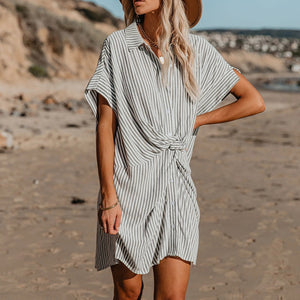 Polo Slim Tie Striped Dress