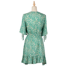 Load image into Gallery viewer, Spring Summer Floral Printed V-Neck Dress
