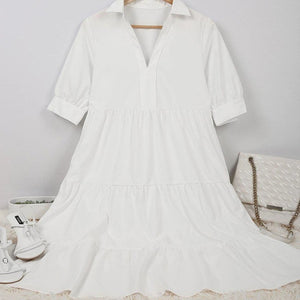 Summer College Style V Neck Dress