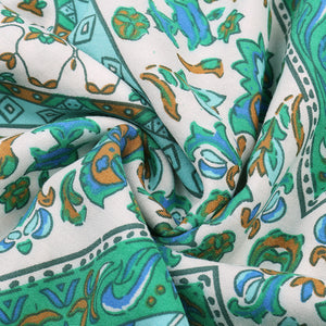 Bohemian Style Printed Off Shoulder Dress