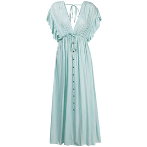 Elegant V-Neck Maxi Dress