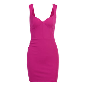Elegant V-Neck Zipper Bodycon Dress