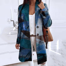 Load image into Gallery viewer, Art Print Woolen Coat
