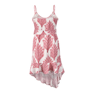 Fashion Printed Halter Mini Dress