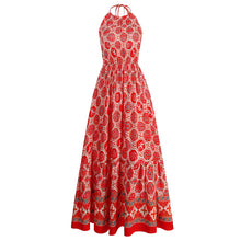 Load image into Gallery viewer, Sleeveless Bohemian Style Floral Printed Maxi Dress
