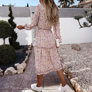 Sweet Printed Lace Maxi Dress