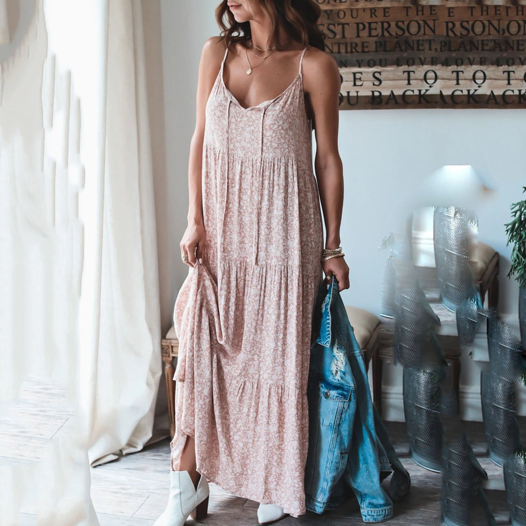 Lovely Printed Loose Fit Maxi Dress