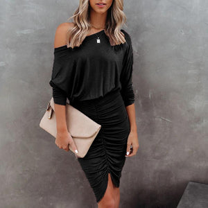 Elegant Long Sleeve Soft Bodycon Dress