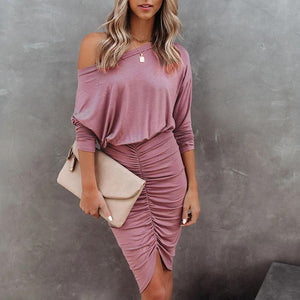 Elegant Long Sleeve Soft Bodycon Dress