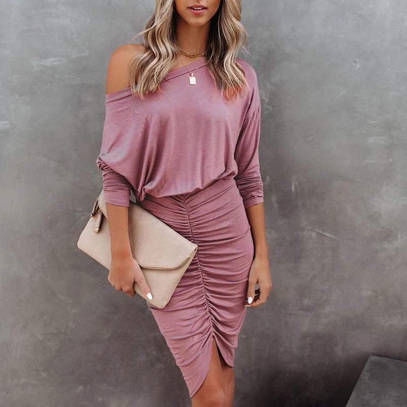 Elegant Long Sleeve Soft Bodycon Dress