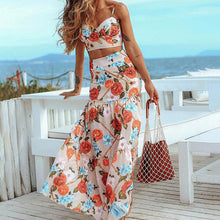 Load image into Gallery viewer, Fashion Floral Printed Vacation Vest+Dress Set
