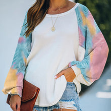 Load image into Gallery viewer, Tie-dye printed long-sleeved round neck sweatshirt
