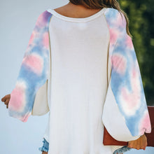 Load image into Gallery viewer, Tie-dye printed long-sleeved round neck sweatshirt
