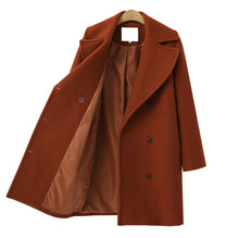Load image into Gallery viewer, Elegant Lapel Long Sleeve Woolen Coat
