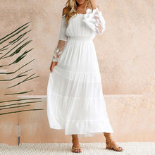 Load image into Gallery viewer, Elegant White Color Lace Dress
