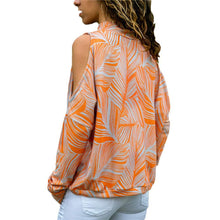 Load image into Gallery viewer, Geometric Printing Lady's Knitted Strapless Tops Turtleneck Long Sleeve
