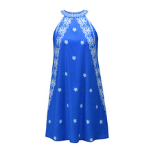 Load image into Gallery viewer, Halter Print Sleeveless Dress

