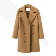 Load image into Gallery viewer, Elegant Lapel Long Sleeve Woolen Coat
