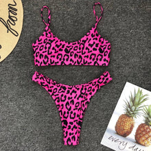 Load image into Gallery viewer, Sexy Leopard Printed Triangle Biniki Bathing Suit
